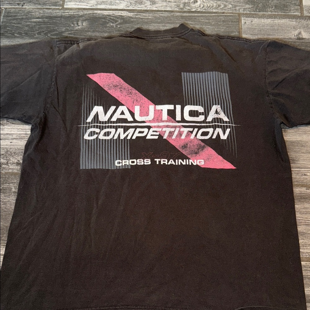 Nautica Competition Men's Black T-Shirt vintage XL